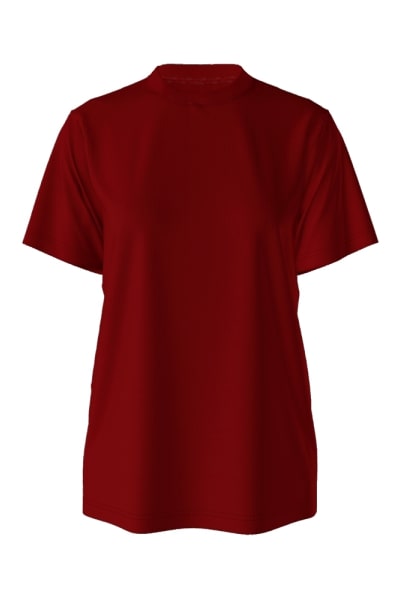 Casual Female T-shirt Red